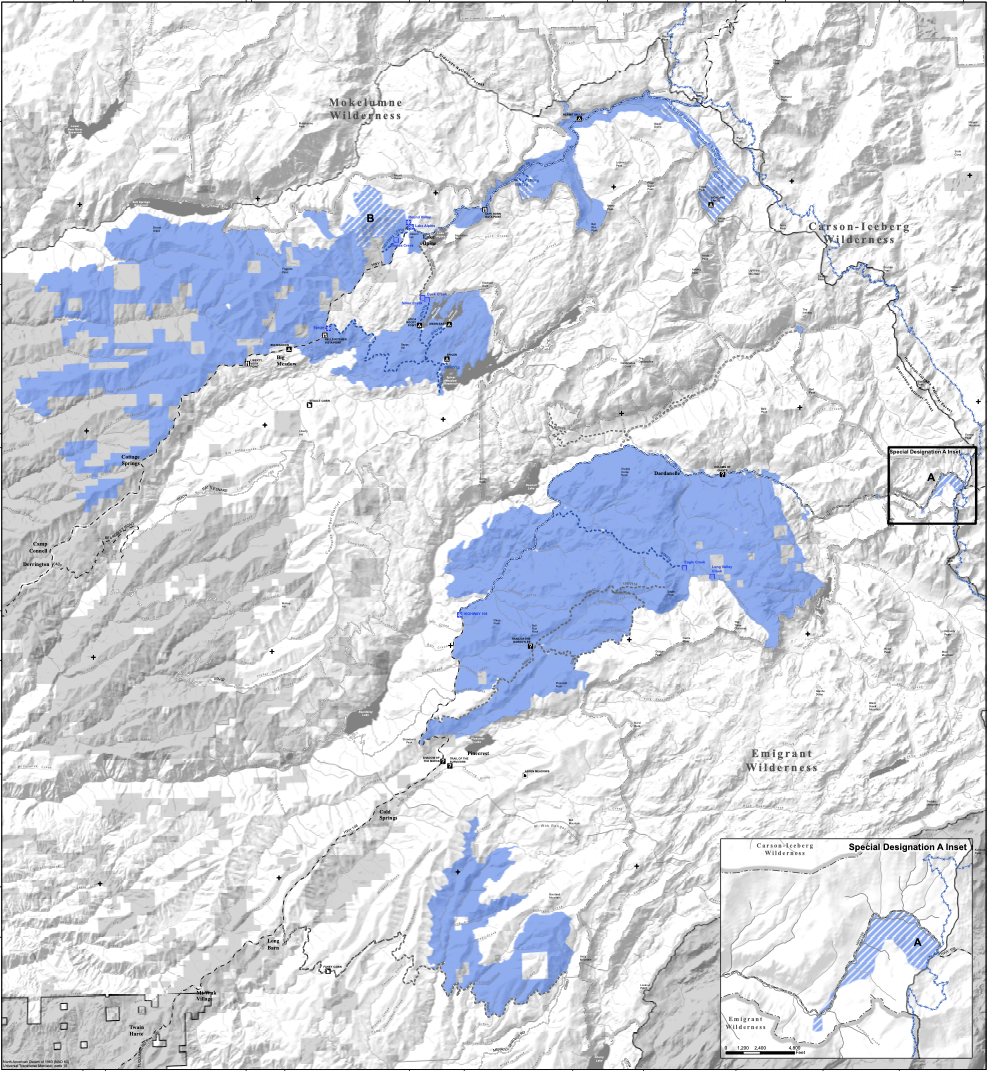 Stanislaus over snow vehicle use map